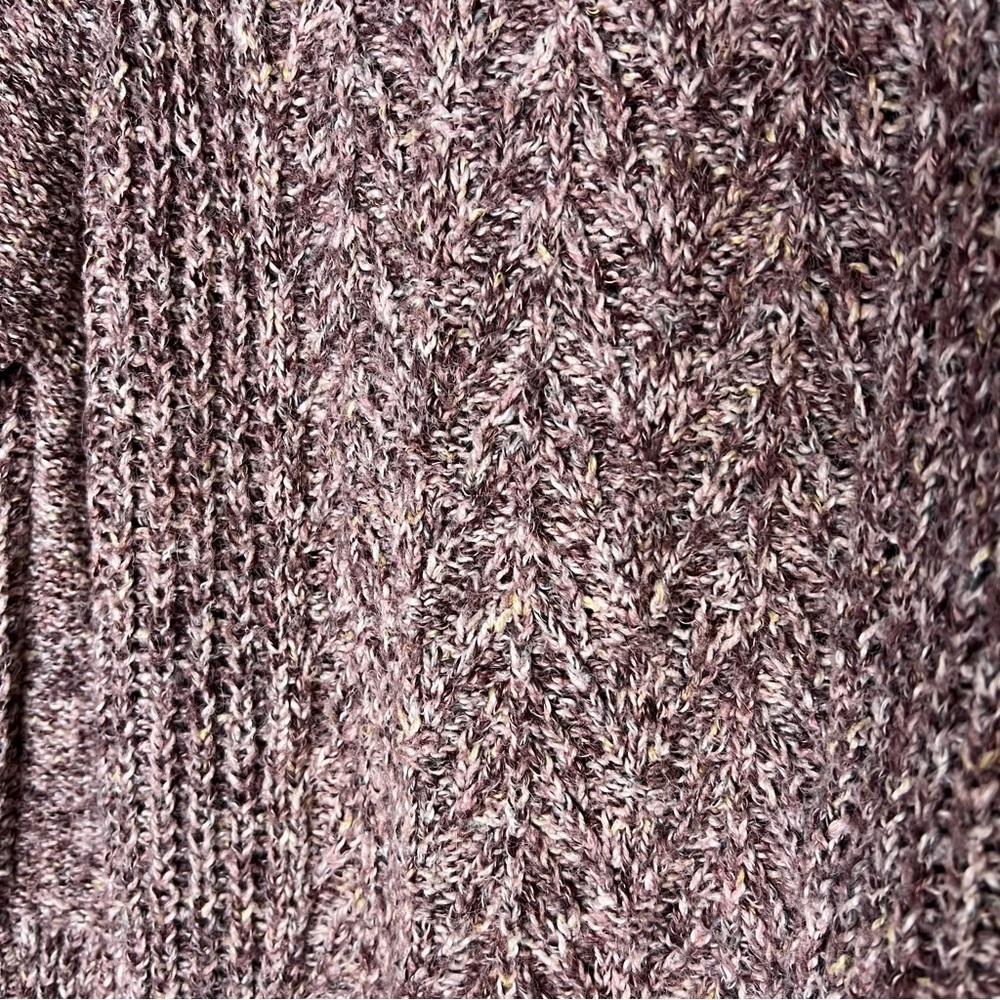Lucky Brand Cable Knit Marled Sweater Size Medium - Picture 7 of 7